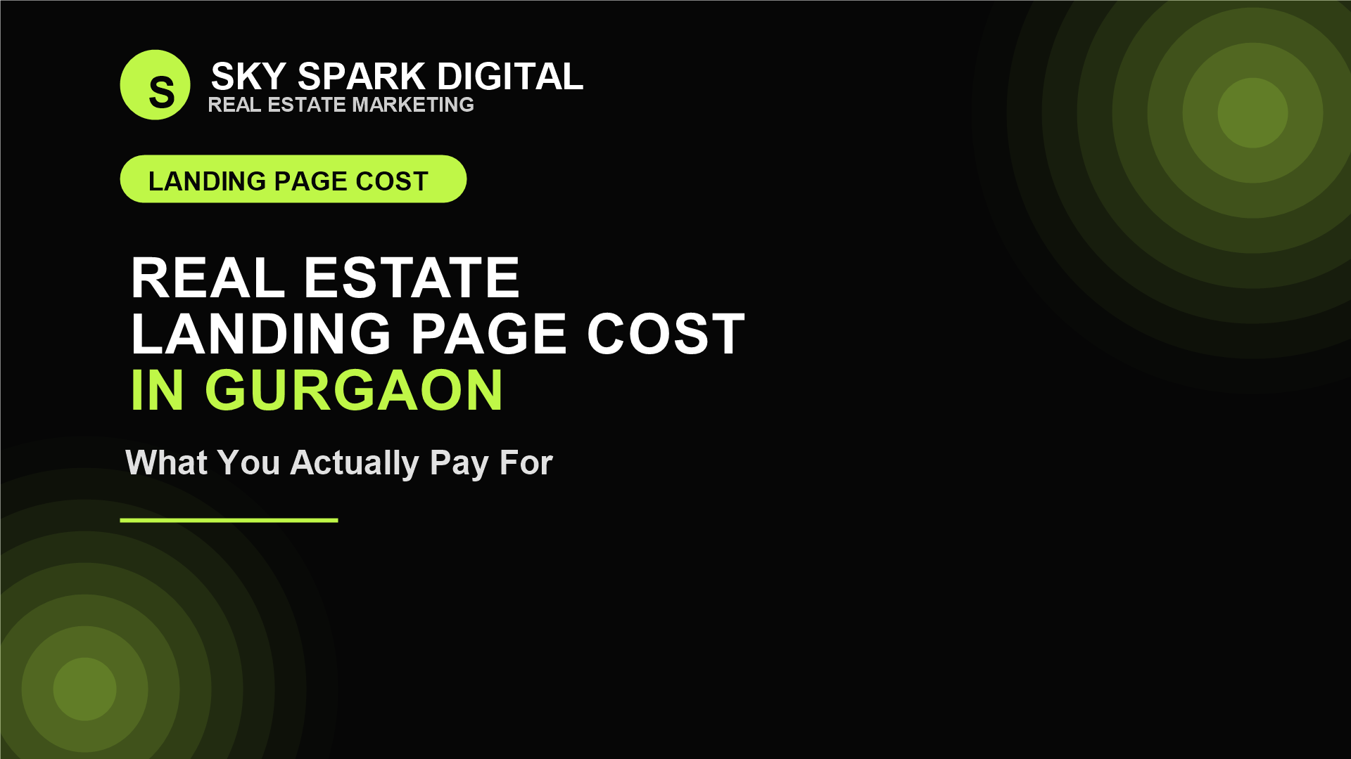 Real Estate Landing Page Development Cost in Gurgaon: What You Actually Pay For
